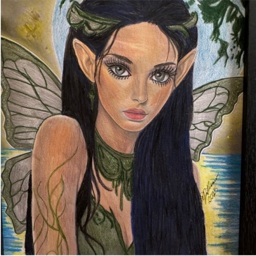 Framed Fairy Drawing